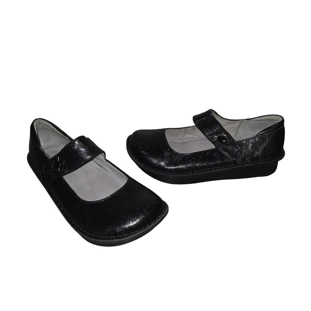 Alegria PAL-790 Mary Jane Shoes Women 8 EU 38 Black Leather Comfort Flats Work